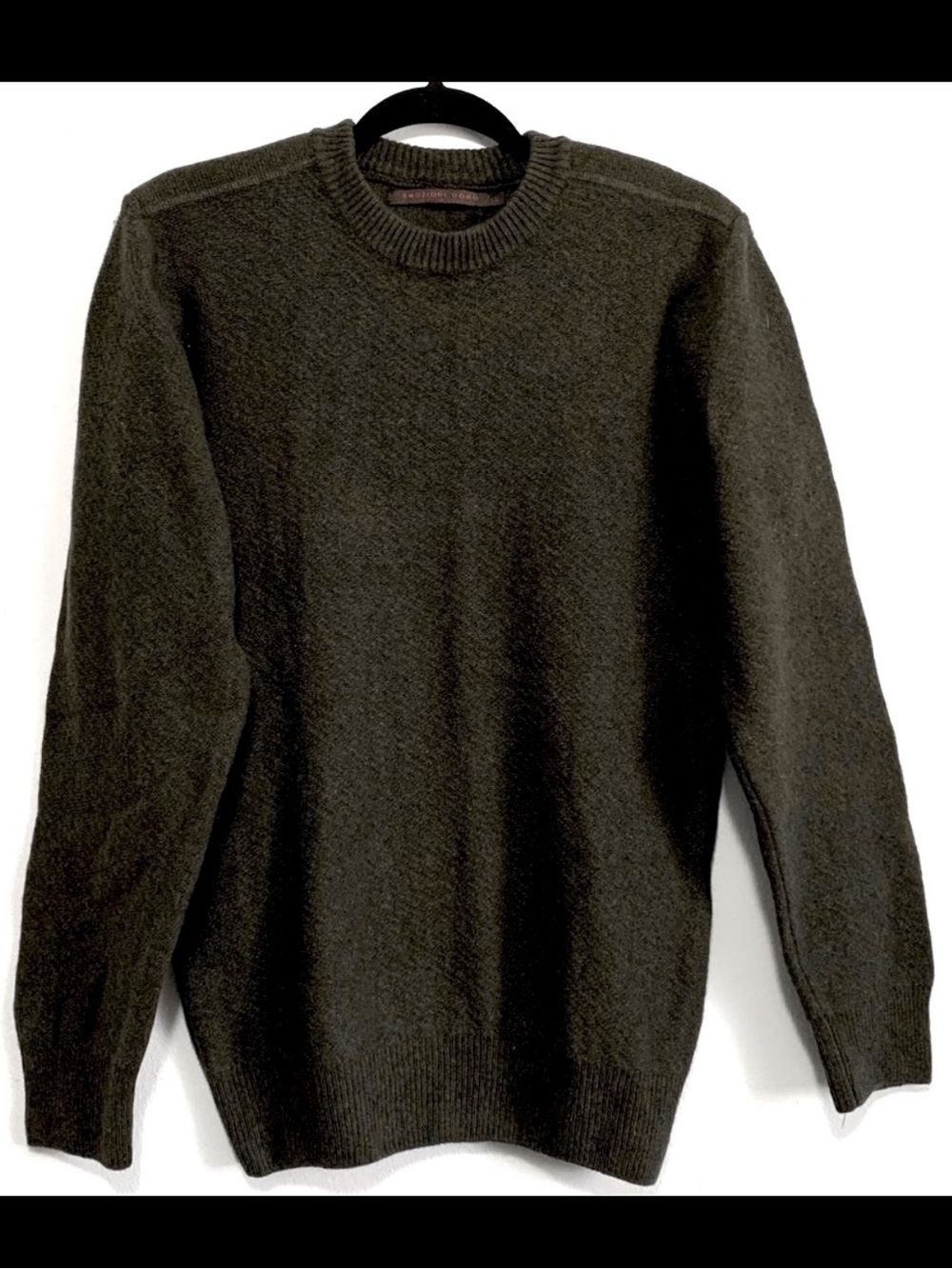 EMOZIONI UOMO Army Green Wool Blend Sweater